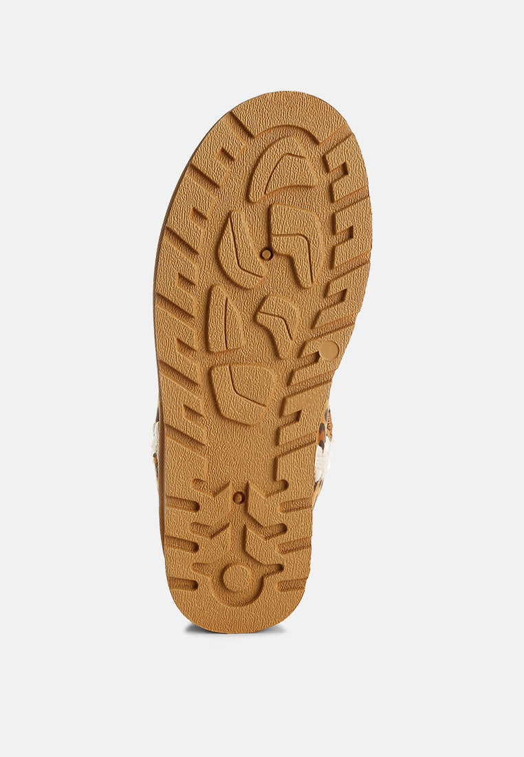 Rochas Leopard Print Snow Boots – Chunky Platform