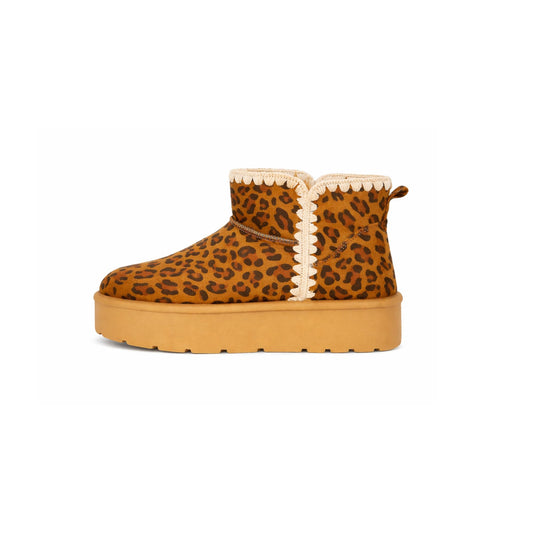 Rochas Leopard Print Snow Boots – Chunky Platform