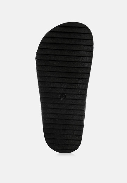 Merton Studded Flatform Slip Ons – Patent Faux Leather