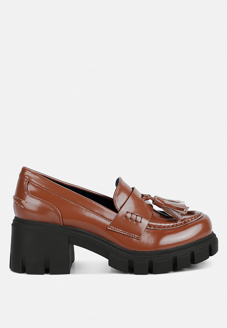 Jonah Tassel Platform Loafers – Chunky Sole | MP Shoes