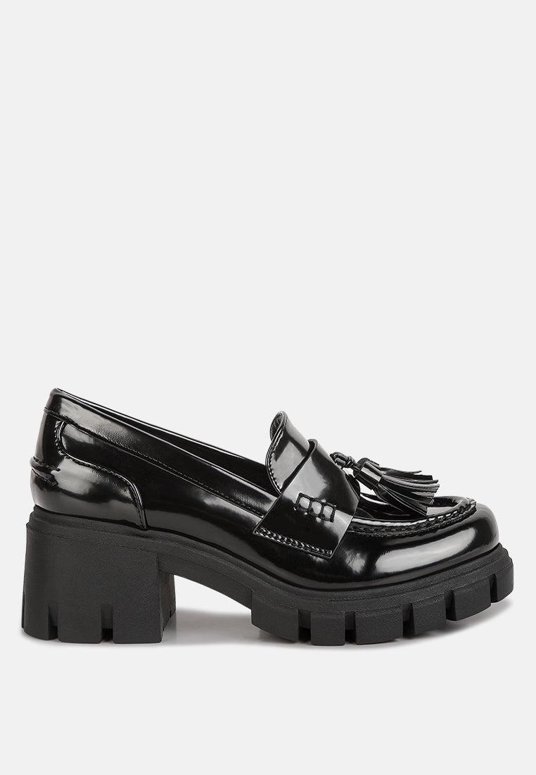 Jonah Tassel Platform Loafers – Chunky Sole | MP Shoes